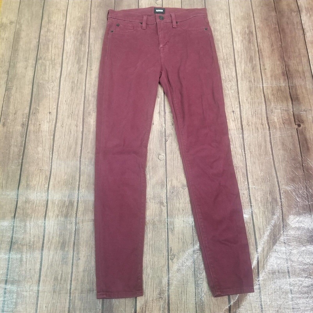 Hudson Womens Jeans Red 26 Nico‎ Mid Rise Ankle Super Skinny Stretch
